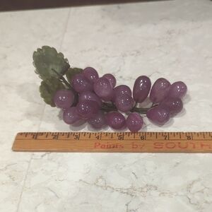 Vibrant Purple and Green Grape Cluster Decor Accent